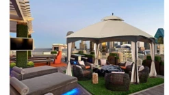 Gazebo Parts Direct ASTEROUTDOOR Gazebo 12' X 10' Cabin-Style Soft Top Gazebo Top For L-GZ976PST Beige -Deals Gazebo Parts Direct Store image a1fae508 b8e0 4923 a041 513b03f4e7c8