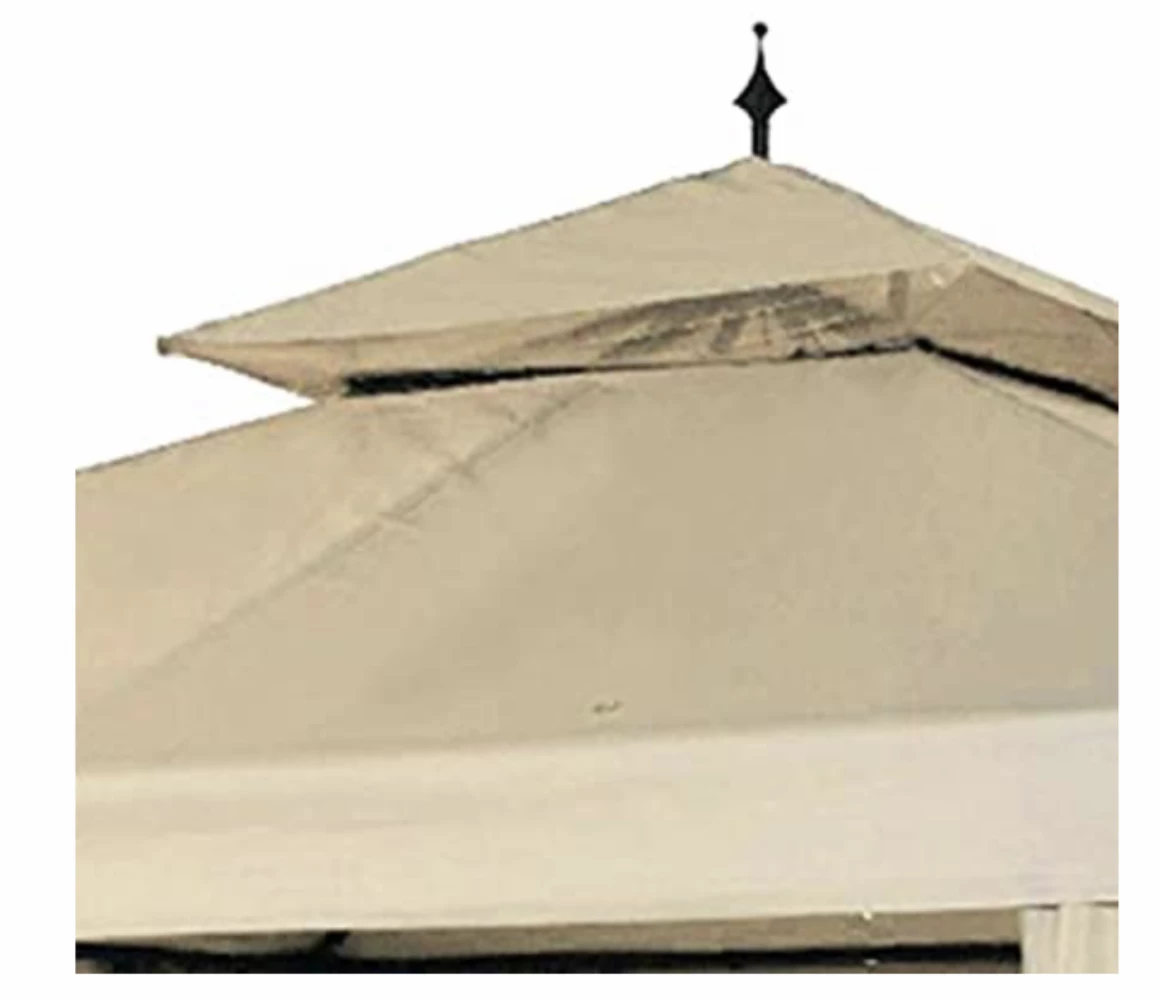 Gazebo Parts Direct 10'x10' Water Resistant Canopy Top Replacement For Arrow Gazebo Dual Tier Beige Outdoor Garden Yard Patio Cover 2 Gazebo Parts Direct 10'x10' Water Resistant Canopy Top Replacement For Arrow Gazebo Dual Tier Beige Outdoor Garden Yard Patio Cover - Image 2