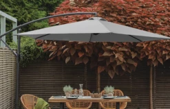 Gazebo Parts Direct Offset Umbrella 10FT Cantilever Patio Hanging Umbrella Outdoor Market Umbrella With Crank And Cross Base (Beige) -Deals Gazebo Parts Direct Store image b39355bb 22f2 464b a84f d29358112892