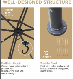 Gazebo Parts Direct 10x12 Outdoor Gazebo For Patios Canopy For Shade And Rain With Mosquito Netting, Waterproof Soft Top Metal Frame Gazebo -Deals Gazebo Parts Direct Store image bde221fa bb35 403c b7b4 6a446494927a