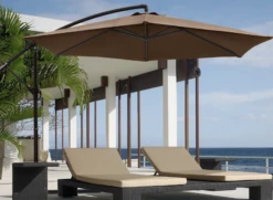 Gazebo Parts Direct Offset Umbrella 10FT Cantilever Patio Hanging Umbrella Outdoor Market Umbrella With Crank And Cross Base (Beige) -Deals Gazebo Parts Direct Store image ec683cb2 0e71 41d1 9d62 c2f21b009d1f