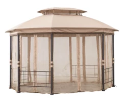 Gazebo Parts Direct Sunjoy Sesame+Light Brown Replacement Mosquito Netting For Jeffries Octagonal Gazebo