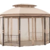 Gazebo Parts Direct Sunjoy Sesame+Light Brown Replacement Canopy And Mosquito Netting Combo For Jeffries Octagonal Gazebo