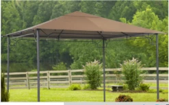 Gazebo Parts Direct Sunjoy Beige Replacement Canopy For Gazebo (10X10 Ft) L-GZ136PST-8F Sold At ACE