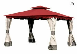 Gazebo Parts Direct Scalloped Gazebo Red Replacement Canopy Rip Lock 350 L-GZ512PST-4 350