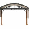 Gazebo Parts Direct Sunjoy Light Brown Replacement Canopy For Vancotte Pergola With Wooden Poles (10X12 Ft) A106003600&A106003604 Sold At Home Depot