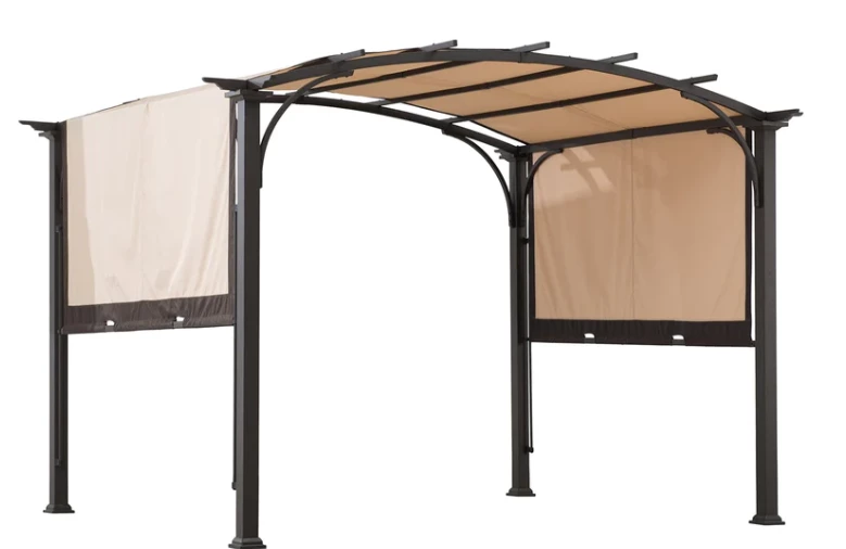 Gazebo Parts Direct Beige Replacement Canopy For Domed Top Retractable Shade Pergola (9.5x11.5 Ft) 2 Gazebo Parts Direct Beige Replacement Canopy For Domed Top Retractable Shade Pergola (9.5x11.5 Ft) - Image 2
