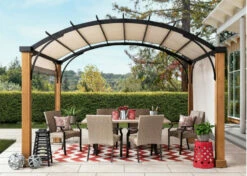 Gazebo Parts Direct Sesame Replacement Canopy For Pergola With Wooden Poles (10X12 Ft) A106054628 Sold At Homedepot