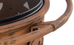 Gazebo Parts Direct HALLOWEEN 30 In. Jack-o-lantern Round Wood Burning Firepit With Poker -Deals Gazebo Parts Direct Store pumpkinfireplace3