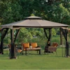 Gazebo Parts Direct Light Brown Replacement Canopy For OSJ Gazebo (10x12 FT) Sold At OSJ