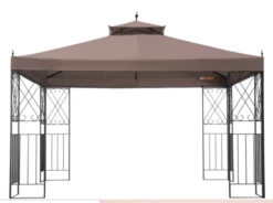 Gazebo Parts Direct Sunjoy Khaki+Dark Brown+Capulet Olive Replacement Canopy For Classic Scroll Gazebo (10X12 Ft) L-GZ288PST-4D Sold At Walmart CA