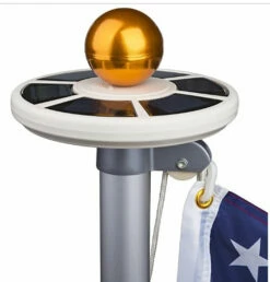 Gazebo Parts Direct Sunnytech 2nd Generation Solar Flag Pole 20led Light, Brightest, Most Powerful, Longest Lasting & Most Flag Coverage, LED Downlight Light Up Flag On Most 15 To 25Ft Flagpole, Upgraded Electric Circuit