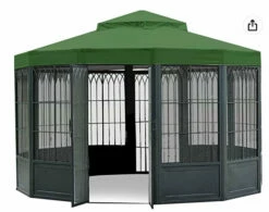 Gazebo Parts Direct Vinyard L-GZ133PST-4 Gazebo Replacement Canopy Green - Rip Lock 350
