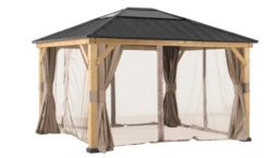Gazebo Parts Direct Sunjoy Universal Mosquito Netting For 12 Ft. × 14 Ft. Wood-Framed Gazebos