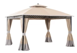 Gazebo Parts Direct Domed Gazebo Refresh Kit Canopy, Curtain , Screen Set Model L-GZ18PST-A